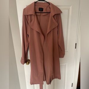 Dusty Rose trench coat size Large- Love Tree brand
